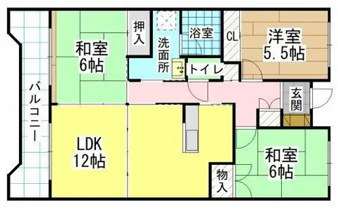 福岡県北九州市小倉北区中井4丁目【マンション】の間取り