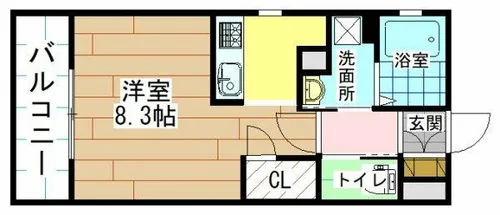 福岡県北九州市小倉北区下到津5丁目【マンション】の間取り