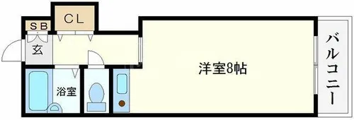 グランドール長堀【602号室】の間取り