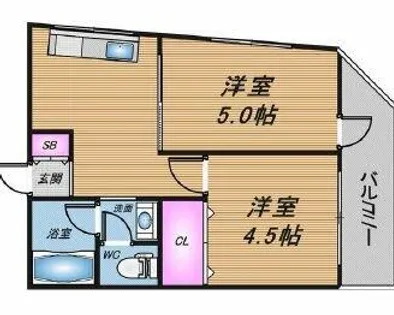 シティライフ九条【203号室】の間取り