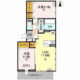 La Maison 塚口【2階】の間取り