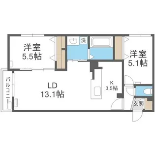 エルクリエイト苗穂【3階】の間取り