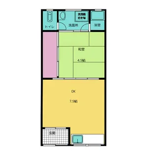 愛知県一宮市開明字北新田【テラスハウス】の間取り