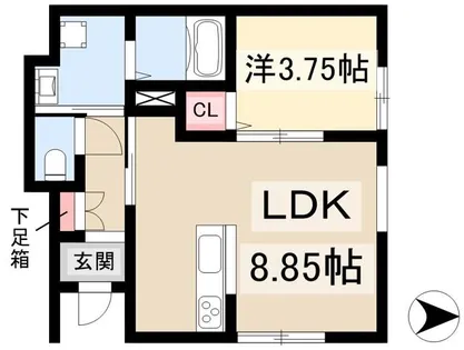 リーブルファイン下之一色町Ⅲ 1号棟【1階】の間取り