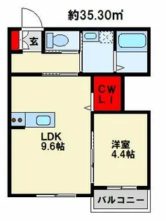 Ellina貴船Ⅲ【2階】の間取り
