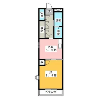 グリーンフィールド【2階】の間取り