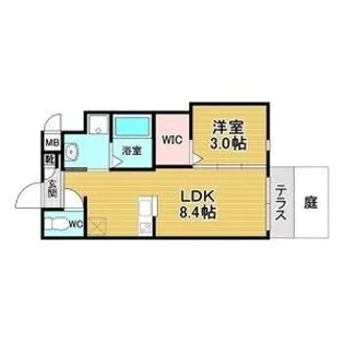 リアコート千里丘ⅠNORTH【1階】の間取り