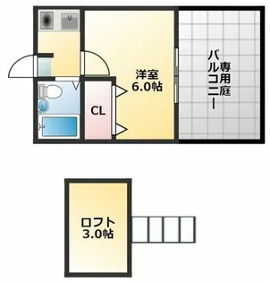 ロイヤルハイツまつい2【1階】の間取り