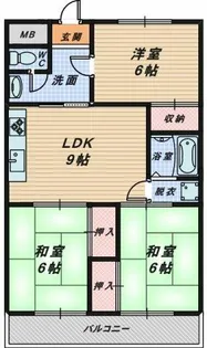 マンションヤマニシ【3階】の間取り