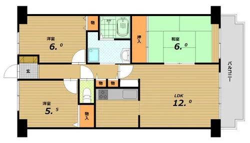 ブエナビスタ神戸ノース【1階】の間取り