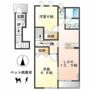 レトリーF【2階】の間取り