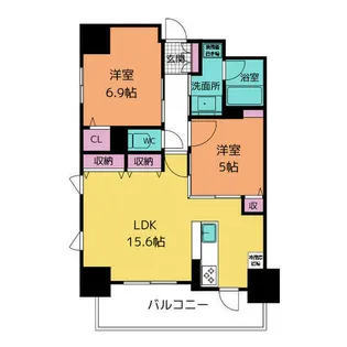 プレサンスロジェ丸の内【5階】の間取り