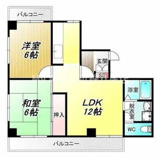 ルミエール久宝寺【2階】の間取り