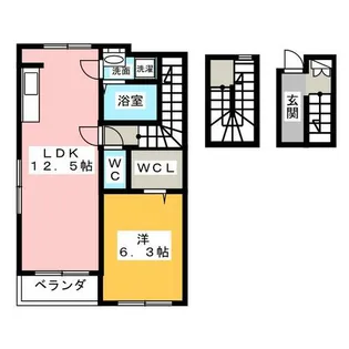 シェリエⅡ【3階】の間取り