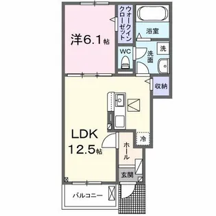エーエスコート グレイス【1階】の間取り