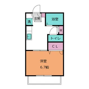 ベルヴィル河原【1階】の間取り