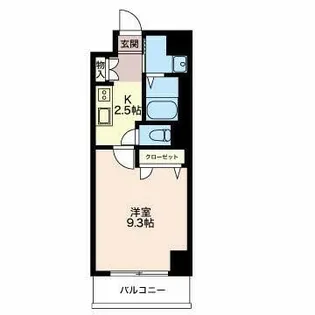 トリニティ那古野【4階】の間取り