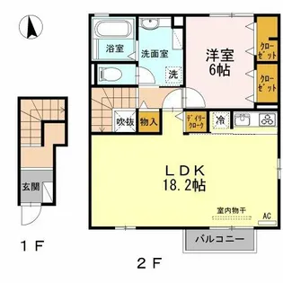 リリーフ佳【201号室】の間取り