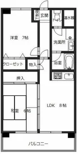 小玉ハイツ【1-B号室】の間取り