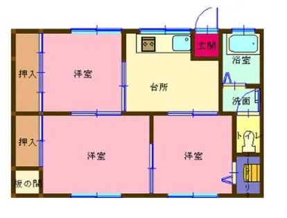 クィーン・ヒルズ【301号室】の間取り