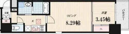 CAVANA本町【303号室】の間取り