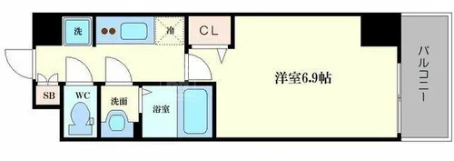 プレサンス阿波座駅前【11階】の間取り