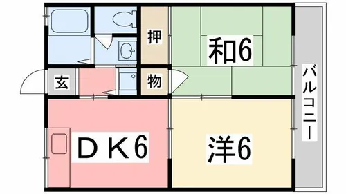 ハイツフローラ【201号室】の間取り