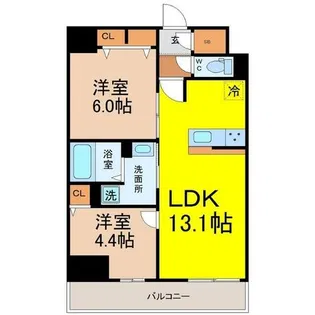 S-RESIDENCE高岳clarity【2階】の間取り