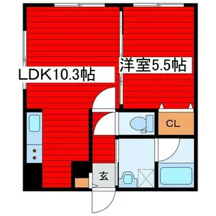 SORAライブマーケット月寒【4階】の間取り