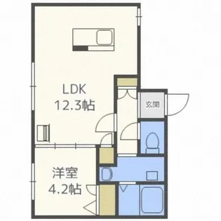 エルシア北2条【4階】の間取り
