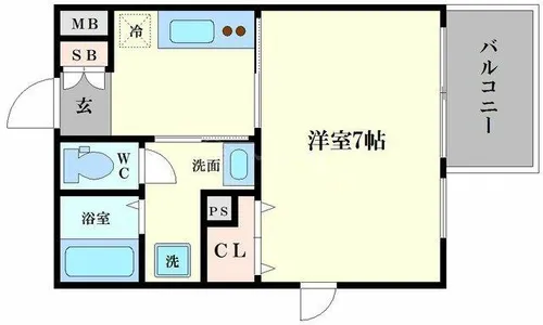 ファーストステージ心斎橋EAST【6階】の間取り