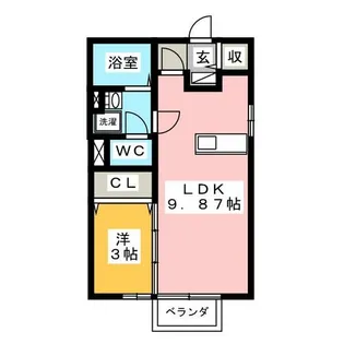 フラリッシュ・ウッド【2階】の間取り