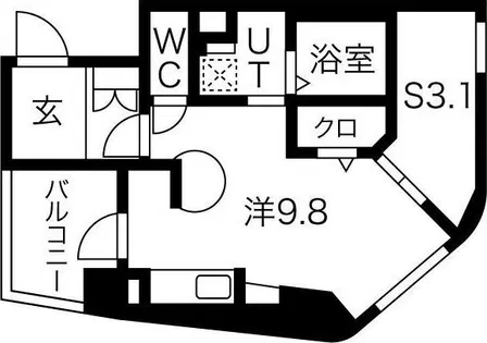 アーバンカーサ難波Ⅲ【3階】の間取り