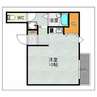 プチメゾン西新ジャスミン館【1階】の間取り