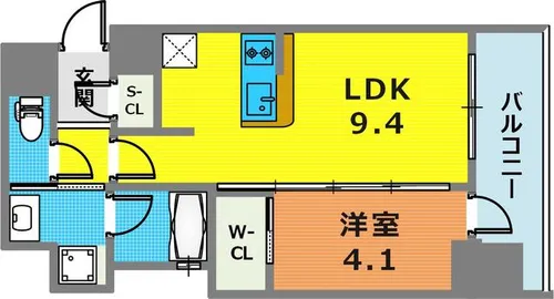エステムコート新神戸II駅前山手【14階】の間取り