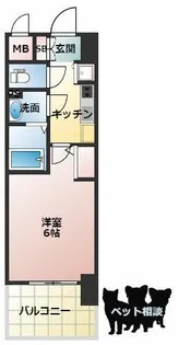 エスリードレジデンス大阪福島【12階】の間取り