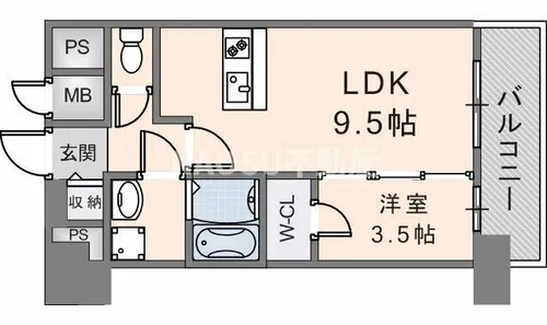 プレサンス長田レジェール【11階】の間取り