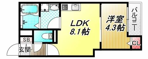 Lino久宝寺【1階】の間取り