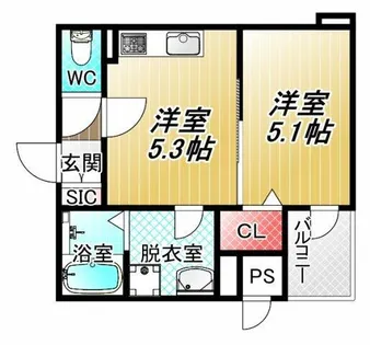 Lino久宝寺【1階】の間取り