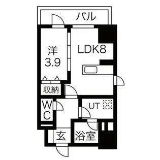 クリスタルガーデン栄町【13階】の間取り