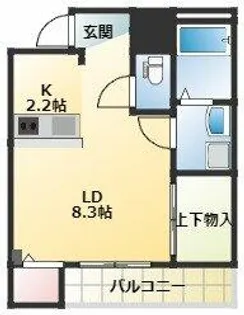 ミサワレジデンス門真【1階】の間取り