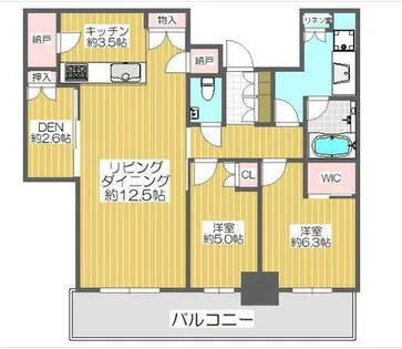 シエリアタワー大阪堀江【42階】の間取り