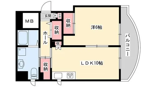 ハッピーエイジ土山【1006号室】の間取り