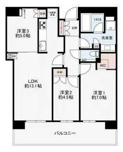 ザ・パークハウス中之島タワー【33階】の間取り