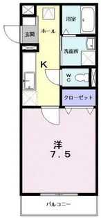 メゾン・アルバ【1階】の間取り