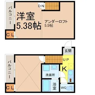 カーサアージョ(CasaAgio)【2階】の間取り