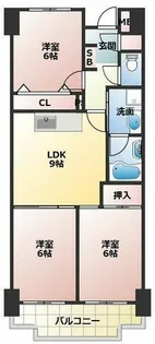 シャトー・レイクルイーズ【7階】の間取り