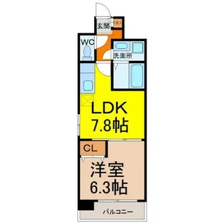 サンシアルザ上前津【7階】の間取り