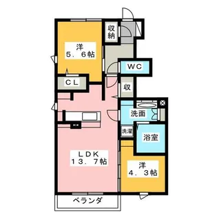アクシス【1階】の間取り