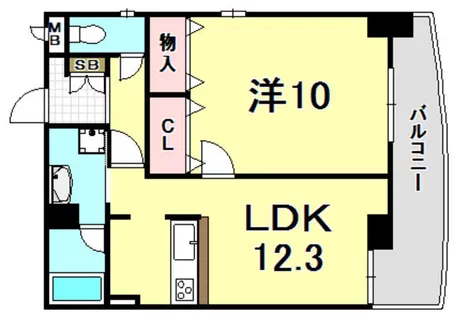 エクセラン夙川【5階】の間取り
